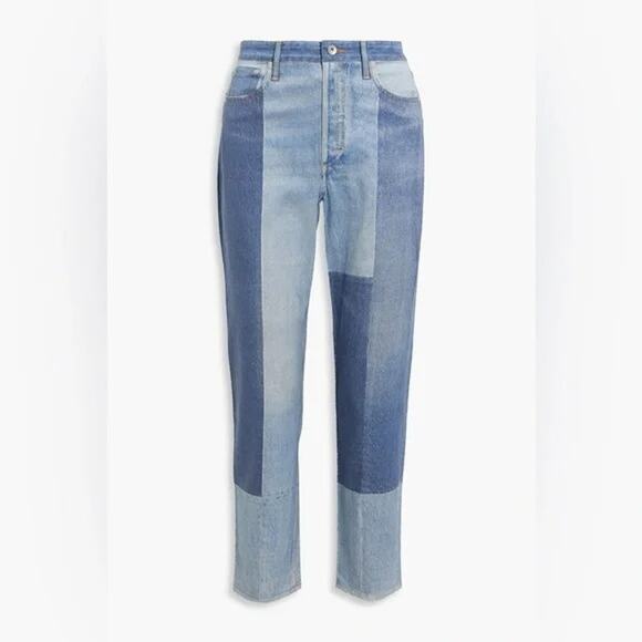 NWOT Rag & Bone Nina Miramar Patchwork Slim Leg High Rise Pants Jeans Size 25 - Picture 3 of 4